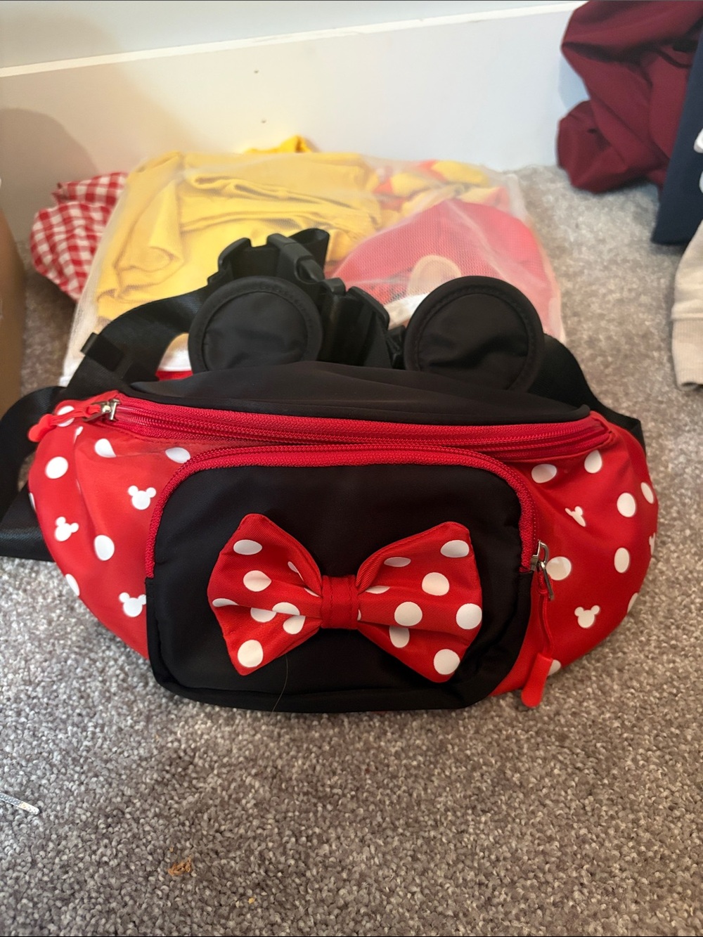 Women’s Disney Red Polka Dot Bow Waist Bag - Minnie Style